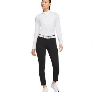 NEW 2023 NIKE WOMEN FAREWAY JEAN SLIM 30" GOLF PANTS BLACK 4